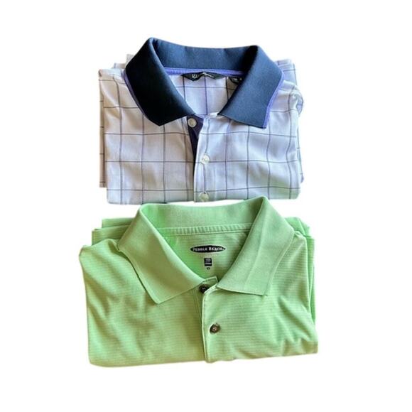Walter Hagen & Pebble Beach Golf Polo Bundle – Size M - Picture 1 of 11